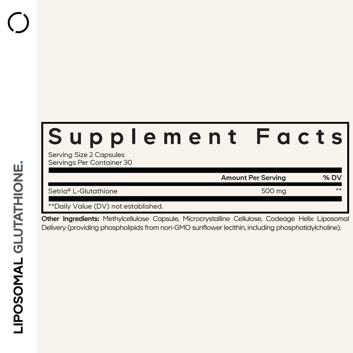 Codeage Liposomal Glutathione Supplement - Pure Reduced Setria L-Glutathione, Liposomal Delivery, Phospholipid Complex - Encapsulated Glutathione Powder Pills - OmniHealth US