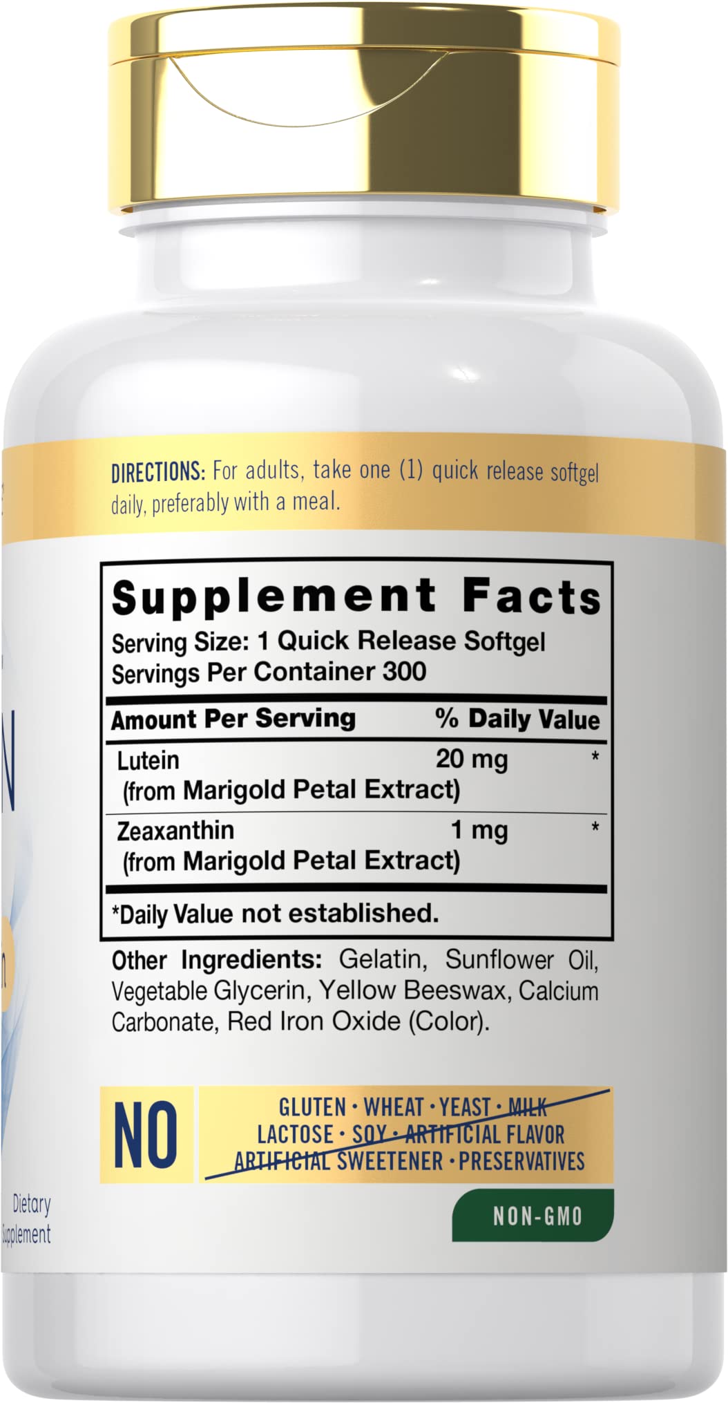 Carlyle Lutein and Zeaxanthin 20mg | 300 Softgels | Eye Health Vitamins | Non-GMO & Gluten Free Supplement - OmniHealth US