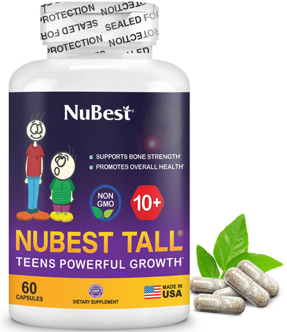 NuBest Tall 10+ Premium Bone Strength Formula, Enhanced Immunity and Overall Health for Age 10+ with Calcium, Vitamin D3, Vitamin K2 - OmniHealth US