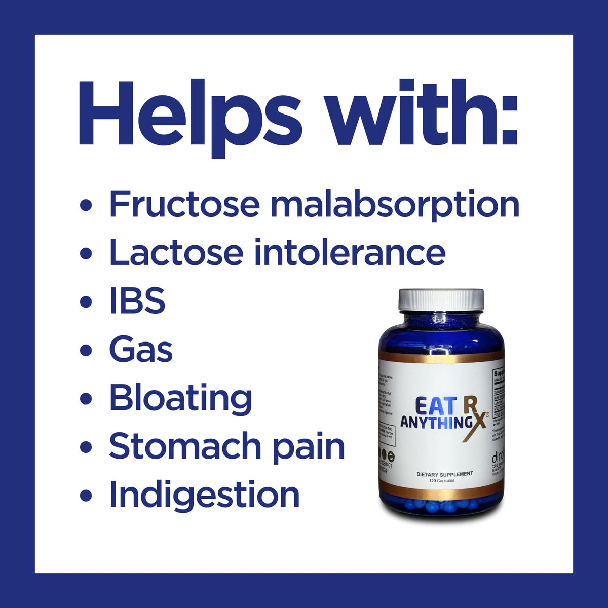 Dirobi Eat Anything Rx Xylose Isomerase Supplement, Digestive Enzymes for Fructose DirobiBuy Supplements Australia