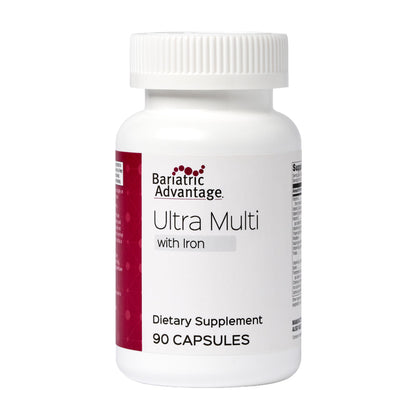 Bariatric Advantage Ultra Multivitamin with Iron - Ultra Multi with Iron - Capsule Format Multivitamin - Provides Full Complex of B Vitamins - OmniHealth US