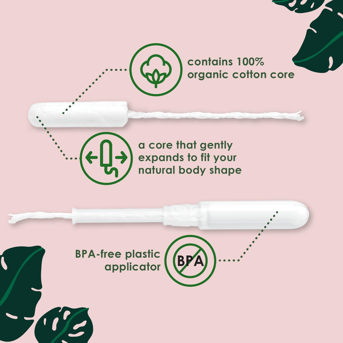L. Organic Cotton Tampons - Regular 42 Count x 2 Packs (84 Count Total) (Packaging May Vary) L.Buy Supplements Australia