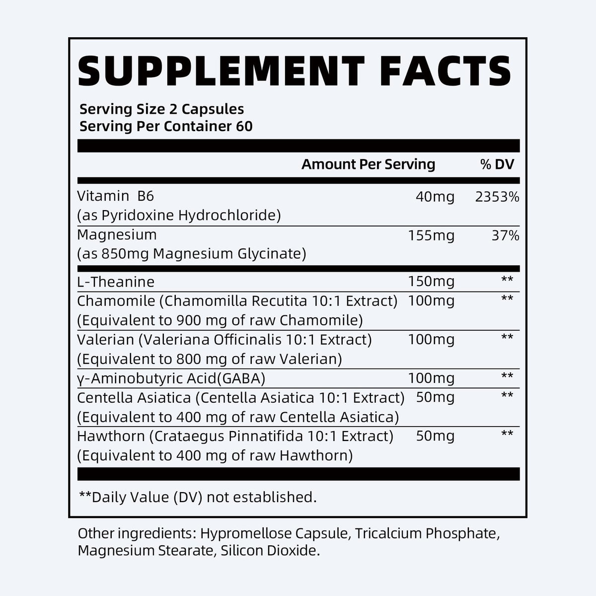 iMATCHME Magnesium Glycinate 850mg Capsules with L-Theanine, Chamomile & GABA for Sleep, Calmness, Muscle, Bone Health & Immune Support, Magnesium for Women and Men, OmniHealth US