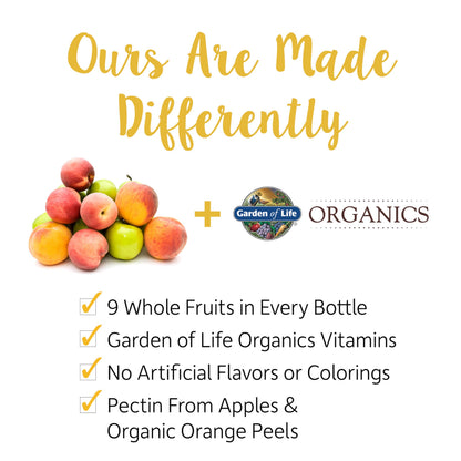 Garden of Life Organics Men's Gummy Vitamins - Berry - Certified Organic, Non-GMO, Vegan, Kosher Complete Multi - Methyl B12, C & D3 - Gluten - OmniHealth US