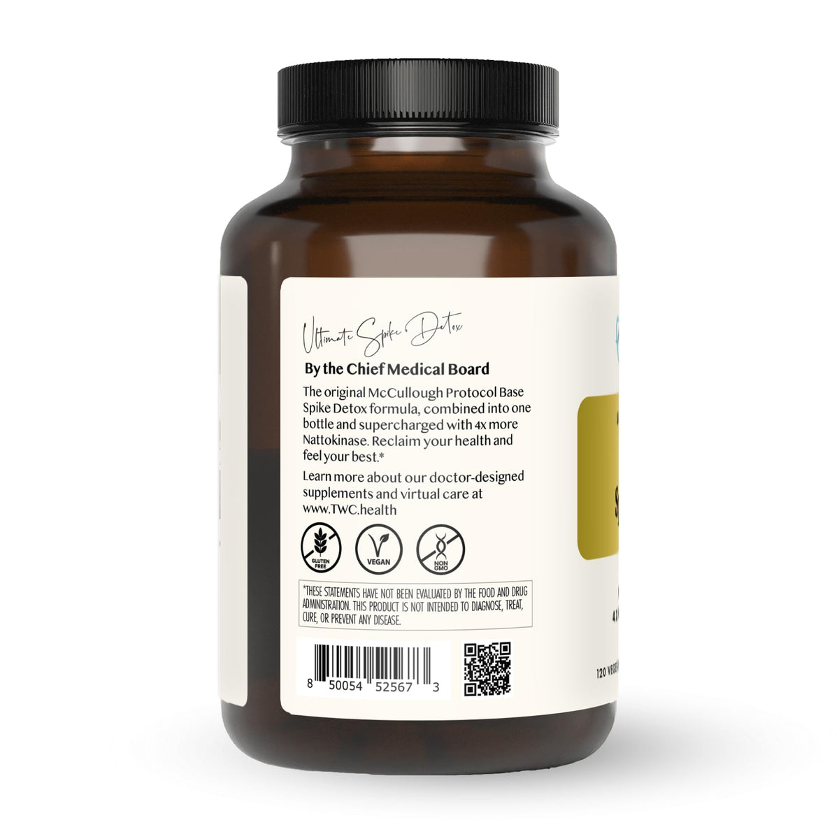 The Wellness Company Ultimate Spike Detox – Dr. McCullough Designed - 3-in-1 Nattokinase, Turmeric, & Bromelain Extra Strength - OmniHealth US