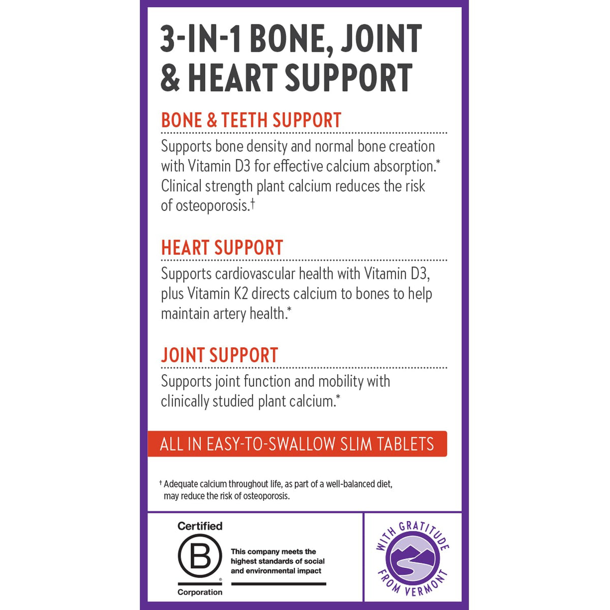 New Chapter Calcium Supplement - Bone Strength Plant-Based USDA Organic Calcium with Magnesium, Vitamin D3+K2, for Bone Health & Joint Mobility, Heart Support - OmniHealth US