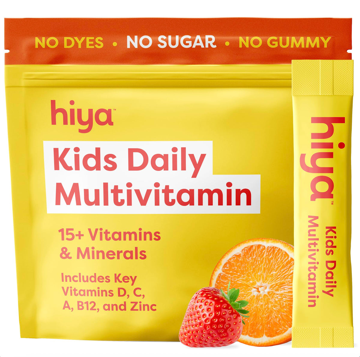 Hiya Kids Multivitamin – 15+ Essential Vitamins & Minerals with Fruits & Veggies for Ages 2+, Supports Growth, Development & Immune - OmniHealth US