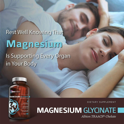 OmniBiotics Magnesium Glycinate Supplement – with 100% Pure Albion TRAACS Bisglycinate Chelate for Sleep, Muscle - OmniHealth US