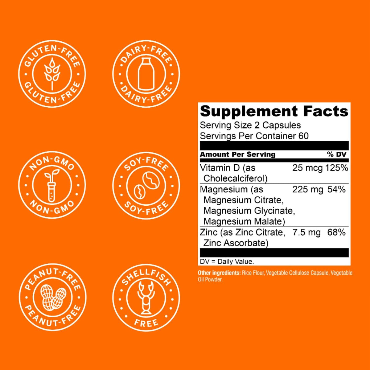 Live Conscious Magwell Magnesium Zinc & Vitamin D3 - Magnesium Glycinate, Malate, & Citrate - Triple Supplement for Women & Men - OmniHealth US