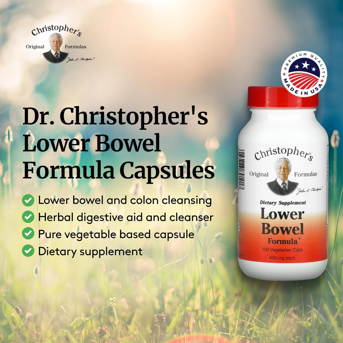 Dr. Christopher's Lower Bowel Cleanse Formula Capsules - Herbal Laxative Colon Dr. Christopher'sBuy Supplements Australia