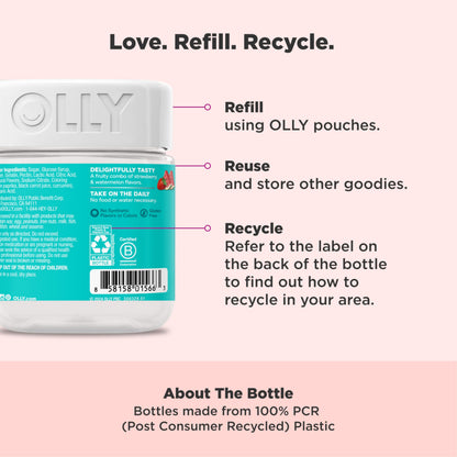 Olly Teen Girl Multi Gummy, Healthy Skin and Immune Support, 15 Essential Vitamins, Biotin, Zinc, Calcium, Chewable Multivitamin - OmniHealth US