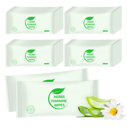 Hipruict Travel Feminine Hygiene Wipes,50 Count Intimate Wipes Feminine Care,Ph Balanced
