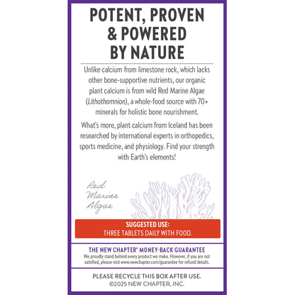 New Chapter Calcium Supplement - Bone Strength Plant-Based USDA Organic Calcium with Magnesium, Vitamin D3+K2, for Bone Health & Joint Mobility, Heart Support - OmniHealth US