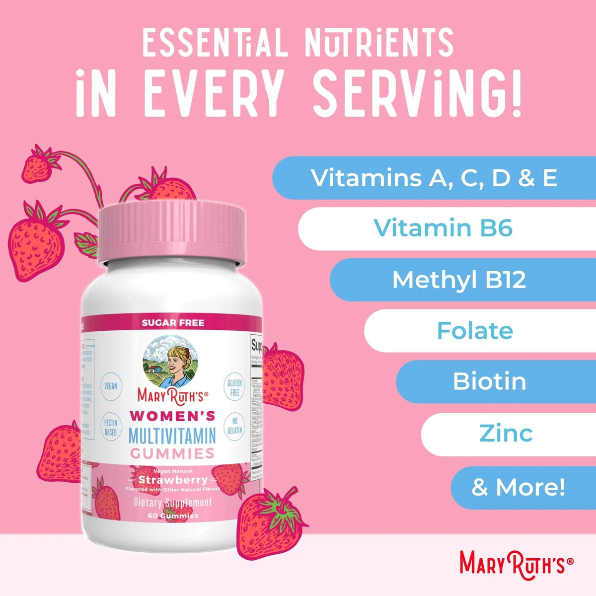 MaryRuth's Multivitamin Gummies for Women (Strawberry) & Liquid Nighttime Multimineral (Coconut, 32oz) | Clean Label Project Verified MARYRUTH'SBuy Supplements Australia