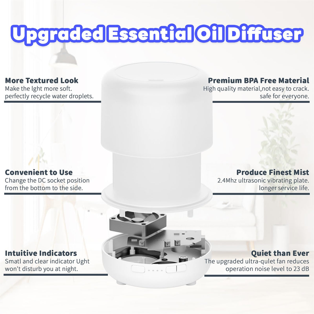 Otheya Scent Essential Oil Diffuser 2 Pack 200 ML Ultrasonic Cool Mist Humidifiers and Aroma Diffuser OtheyaBuy Supplements Australia