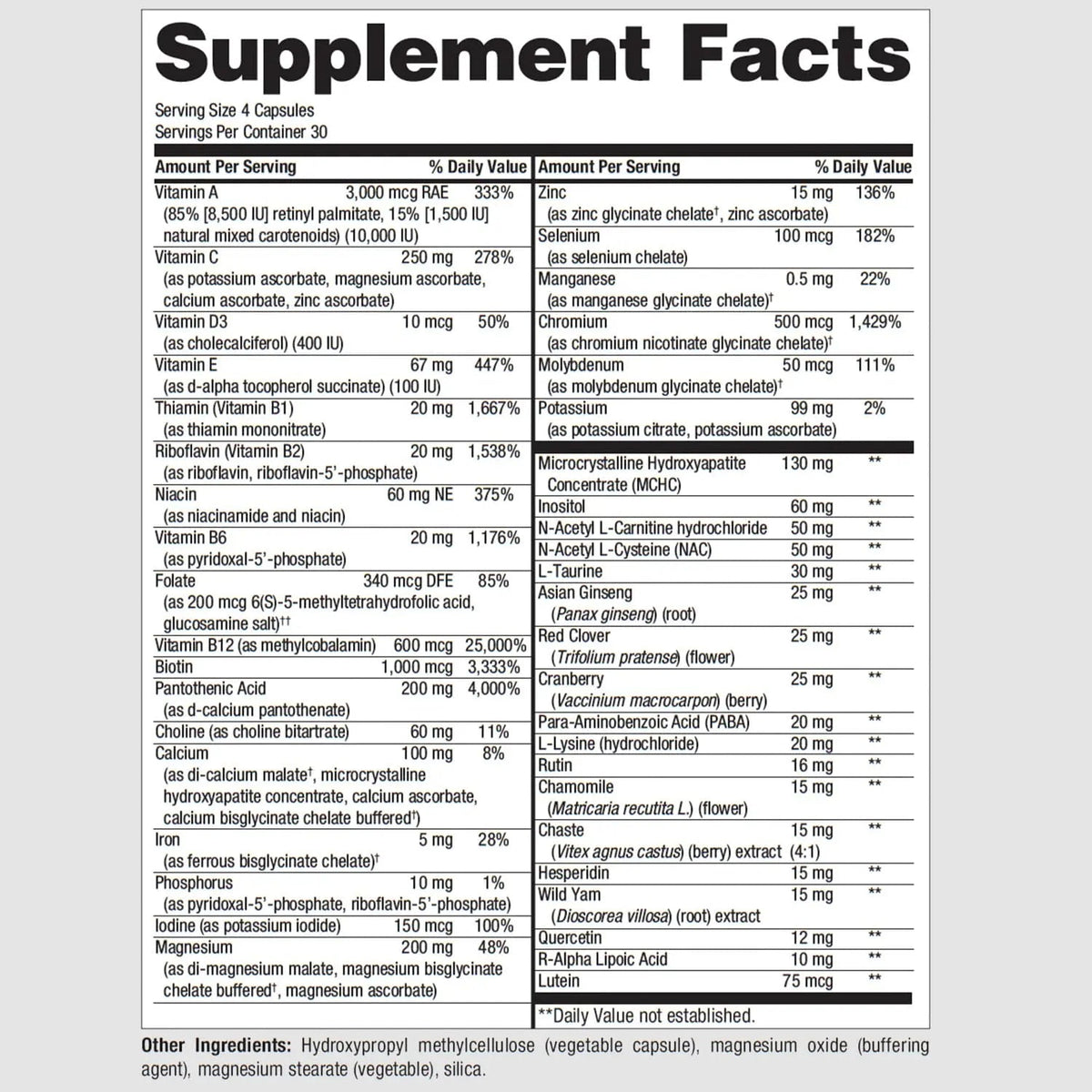 PureFormulas PureMulti for Women - Comprehensive Multivitamin for Women with Essential Nutrients and Herbal Support Womens Daily Multivitamins PureFormulas