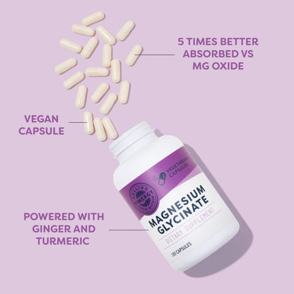 VIMERGY Magnesium Glycinate – Stress Support – Chelated to Avoid Tummy Upset*– Promotes Heart Health & Energy* - OmniHealth US