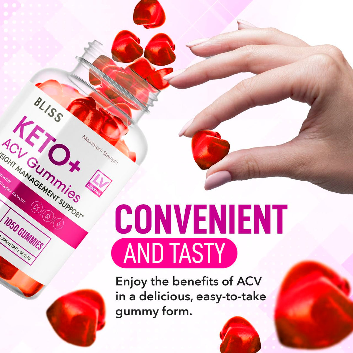 5 Pack - Bliss Keto ACV Gummies Advanced Weight Loss, Bliss ACV Active Gummies LIVORKABuy Supplements Australia