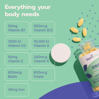 Just One - Once Daily Bariatric Multivitamin with Iron (30) - OmniHealth US