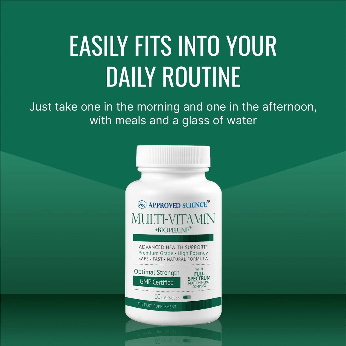 Approved Science Multi-Vitamin - with Full-Spectrum B-Vitamins, Green Tea, Lutein, Lycopene, Zeaxanthin, BioPerine Approved Science