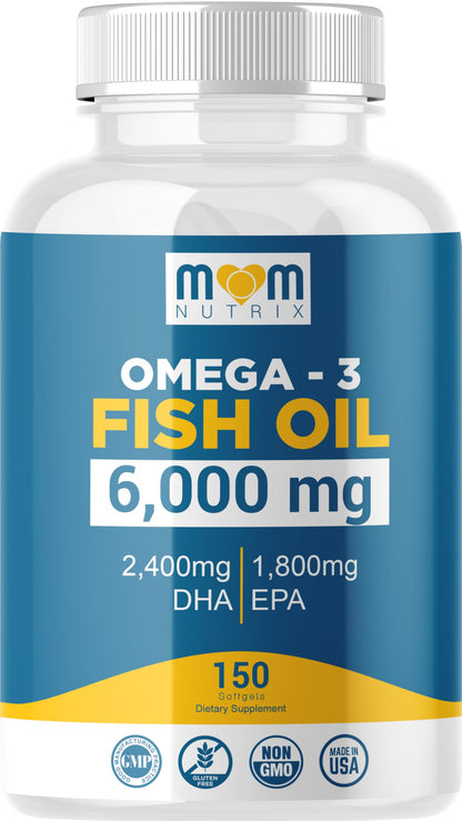 Omega 3 Fish Oil with Maximum EPA DHA - Supports Brain, Liver, Heart & Immunity - Made in The USA - 150 Softgels - OmniHealth US