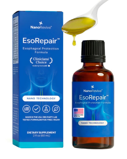 EsoRepair Nano Esophageal & Stomach Health Supplements for Men & Women - Digestive Comfort - Slippery Elm Bark, Zinc L-Carnosine - OmniHealth US