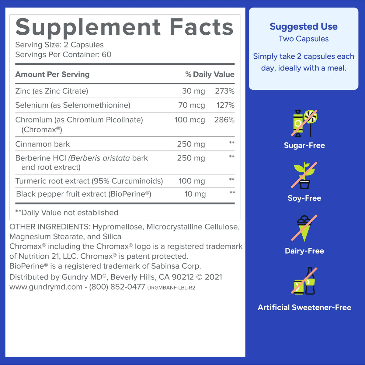 Gundry MD® Metabolic Advanced Nutrient Blend with Berberine to Support Healthy Metabolism, 120 Count - OmniHealth US