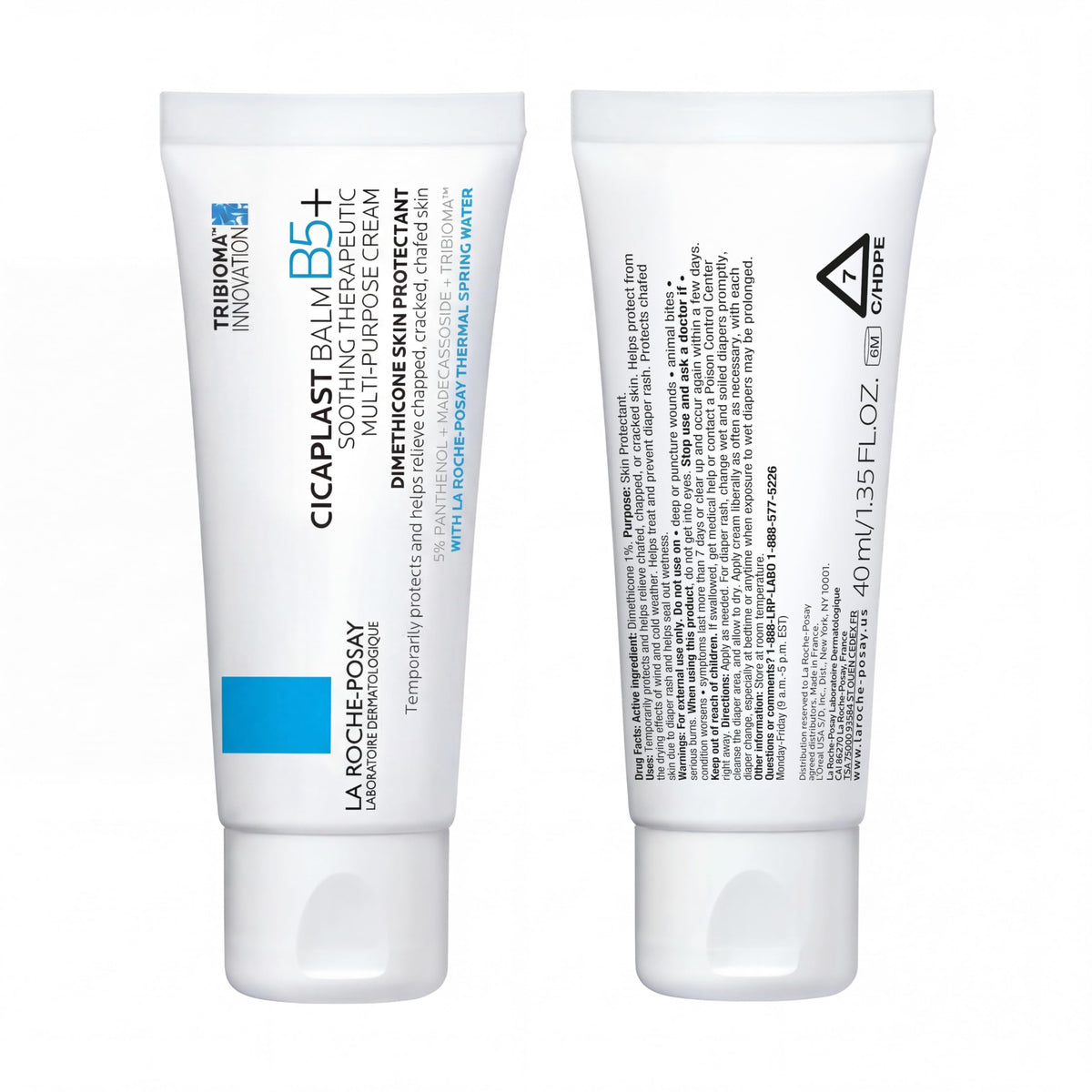 La Roche-Posay Cicaplast Balm B5, Healing Ointment and Soothing Therapeutic Multi Purpose Cream for Dry & Irritated Skin - OmniHealth US