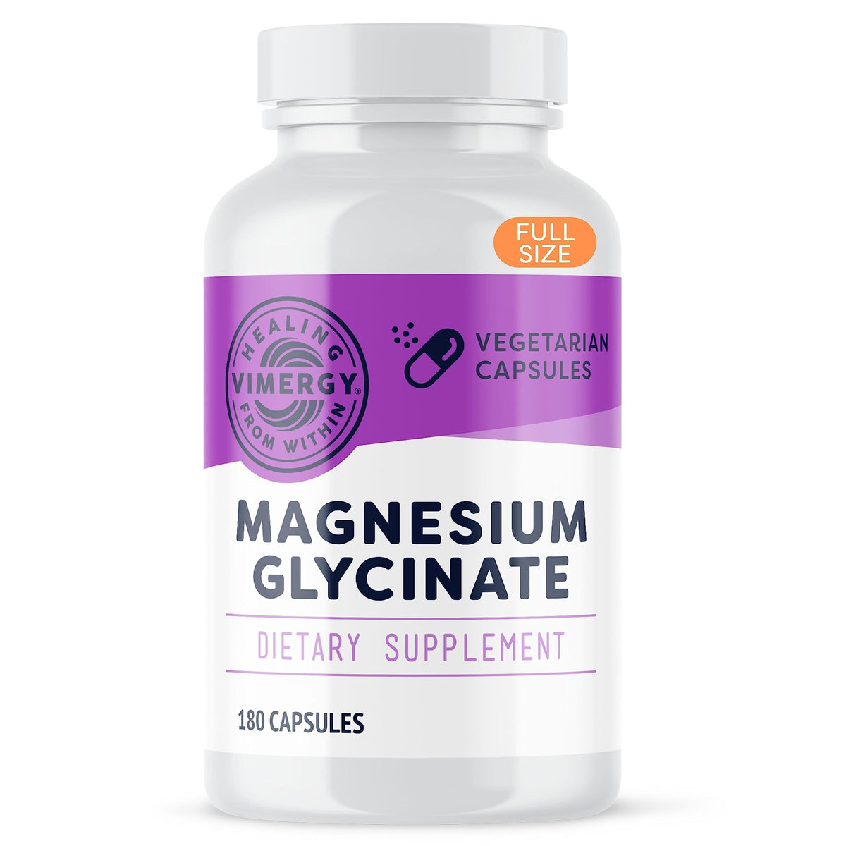 VIMERGY Magnesium Glycinate – Stress Support – Chelated to Avoid Tummy Upset*– Promotes Heart Health & Energy* - OmniHealth US