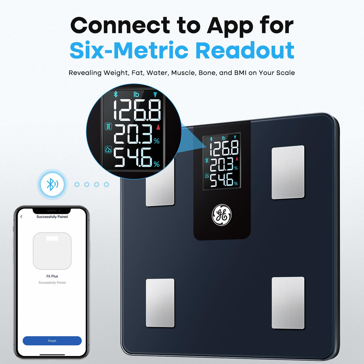 GE Smart Scale for Body Weight and Fat Percentage with All-in-one LCD Display GEBuy Supplements Australia