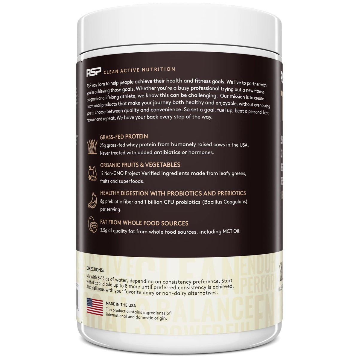 TrueFit Meal Replacement Shake Protein Powder, Grass Fed Whey + Organic Fruits RSP NUTRITIONBuy Supplements Australia