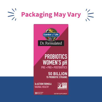 Garden of Life Dr Formulated Once Daily 3-in-1 Complete Prebiotics, Postbiotics & Probiotics for Women, PRE + PRO + POSTBIOTIC Supplement for Women’s Digestive - OmniHealth US