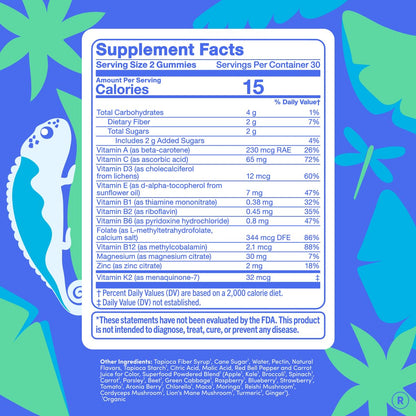 FIRST DAY Vitamins for Teens - Teen Multi Vitamins for Girls & Boys 12-17, Organic Fruit & Veggie Blend - 12 Key Nutrients: Vitamins A - OmniHealth US