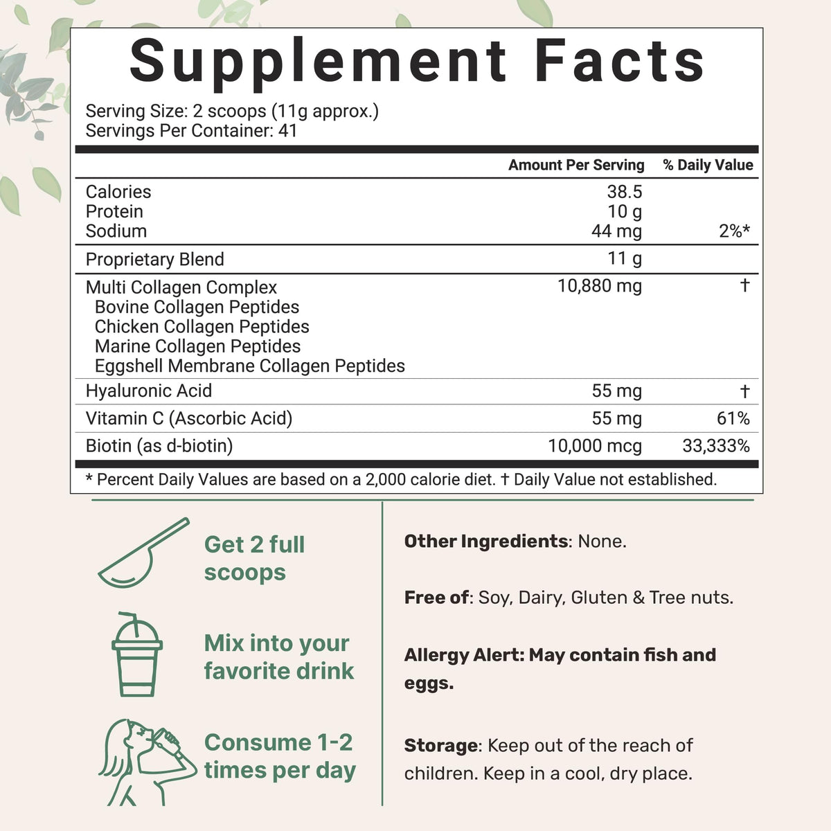 Multi Collagen Peptides Powder, 16 Oz - Hydrolyzed Protein Peptides Micro IngredientsBuy Supplements Australia