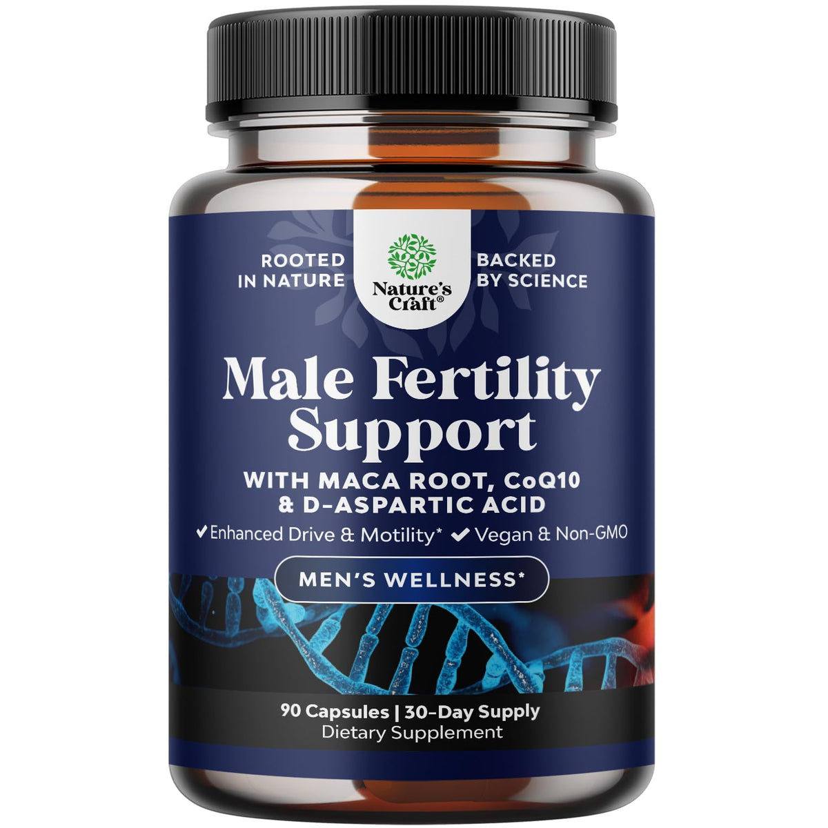 Pre Conception Male Fertility Supplement - Semen Volume Booster with CoQ10, Maca Root, OmniHealth US