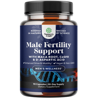 Pre Conception Male Fertility Supplement - Semen Volume Booster with CoQ10, Maca Root, OmniHealth US