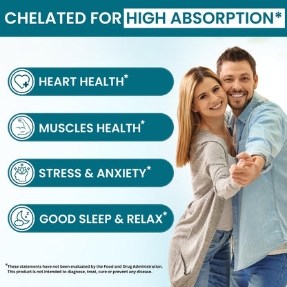VITBOOST Magnesium Glycinate 500mg - High Absorption Chelated Supplement - Supports Sleep, Muscle Recovery & Heart Health - Non-GMO - OmniHealth US