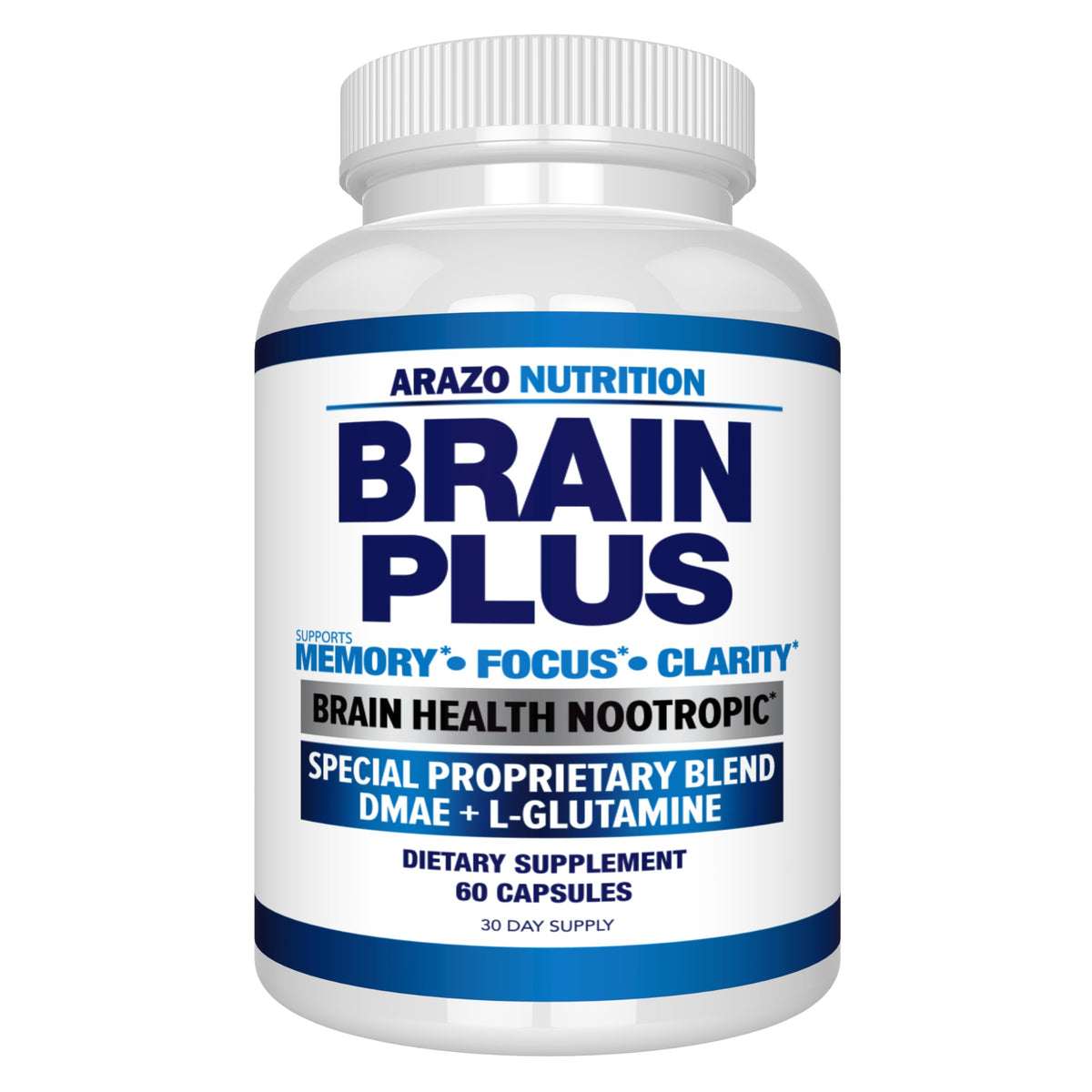 Arazo Nutrition Premium Brain Function Supplement – Memory, Focus, Clarity – Nootropic Booster with DMAE, Bacopa Monnieri, L-Glutamine, Multi Vitamins, Multi Minerals Arazo NutritionBuy Supplements Australia