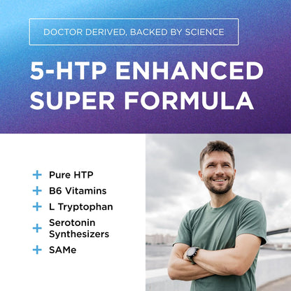 DR. EMIL NUTRITION 200 MG 5-HTP Plus with SAM-e to Maintain Normal Healthy Sleep and Create a Sense of Wellbeing - 5HTP Supplement with Vitamin - OmniHealth US