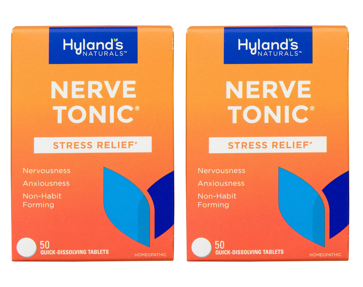 Hyland's Nerve Tonic Stress Relief Tablets, Natural Relief of Restlessness, Nervousness