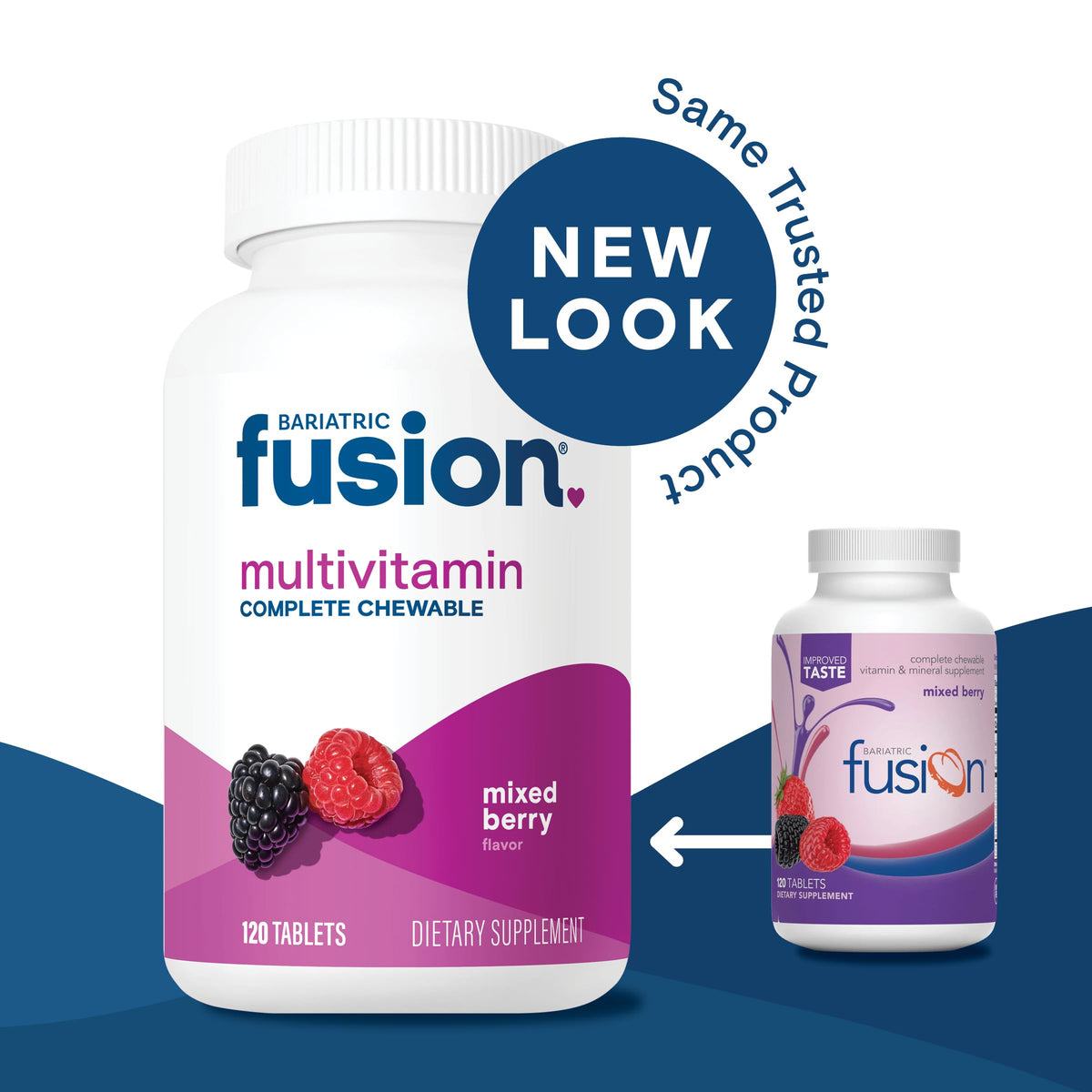 Bariatric Fusion Bariatric Multivitamin with Iron Complete Chewable | Mixed Berry | Post Bariatric Vitamins for Gastric Bypass - OmniHealth US