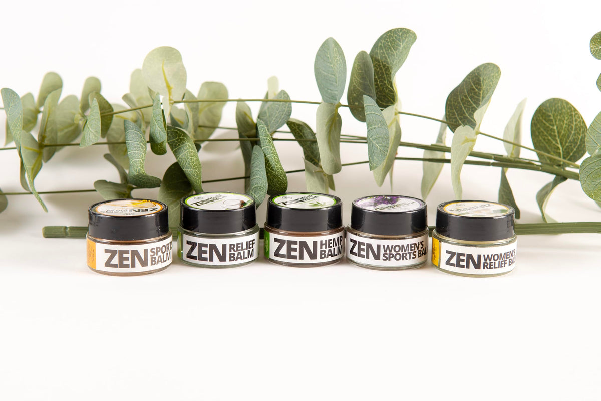 ZEN Variety Pack – Plant-Based Topical Balm Collection – Includes Relief, Sports, Women’s Sports, Women’s Relief & Hemp – 0.7 oz Each – #TrustedByLegends ZENBuy Supplements Australia
