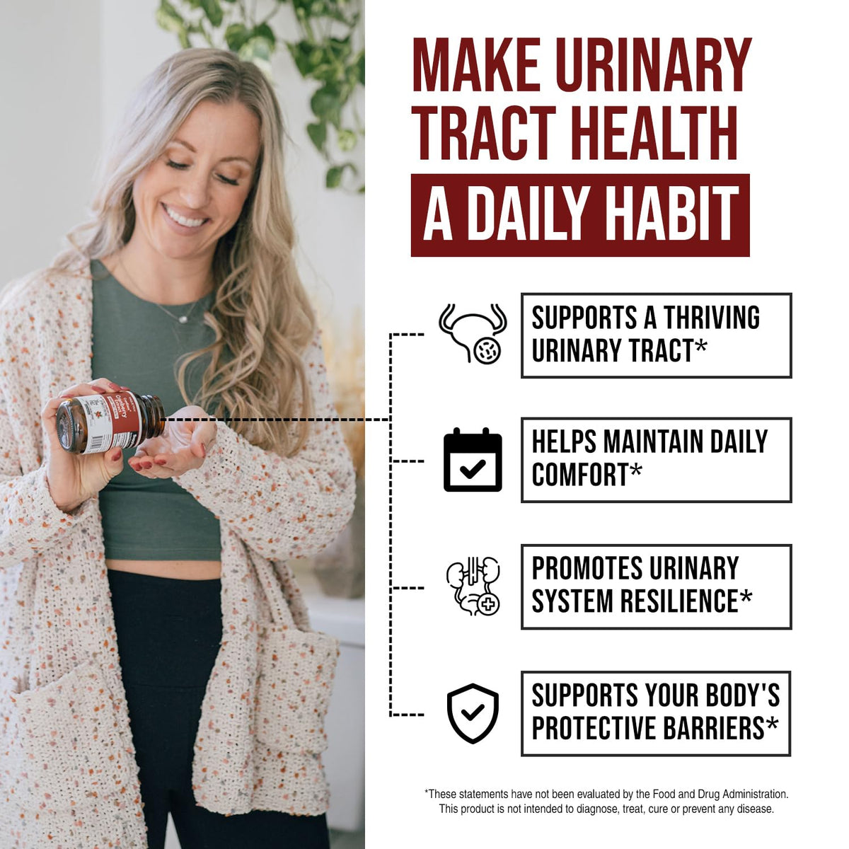 CranEaze®: Cranberry Juice Extract Plus D-Mannose – 36 mg PAC, 100% Soluble PAC - Supports Urinary Tract Health – Most Effective Cranberry Pills for Women, OmniHealth US