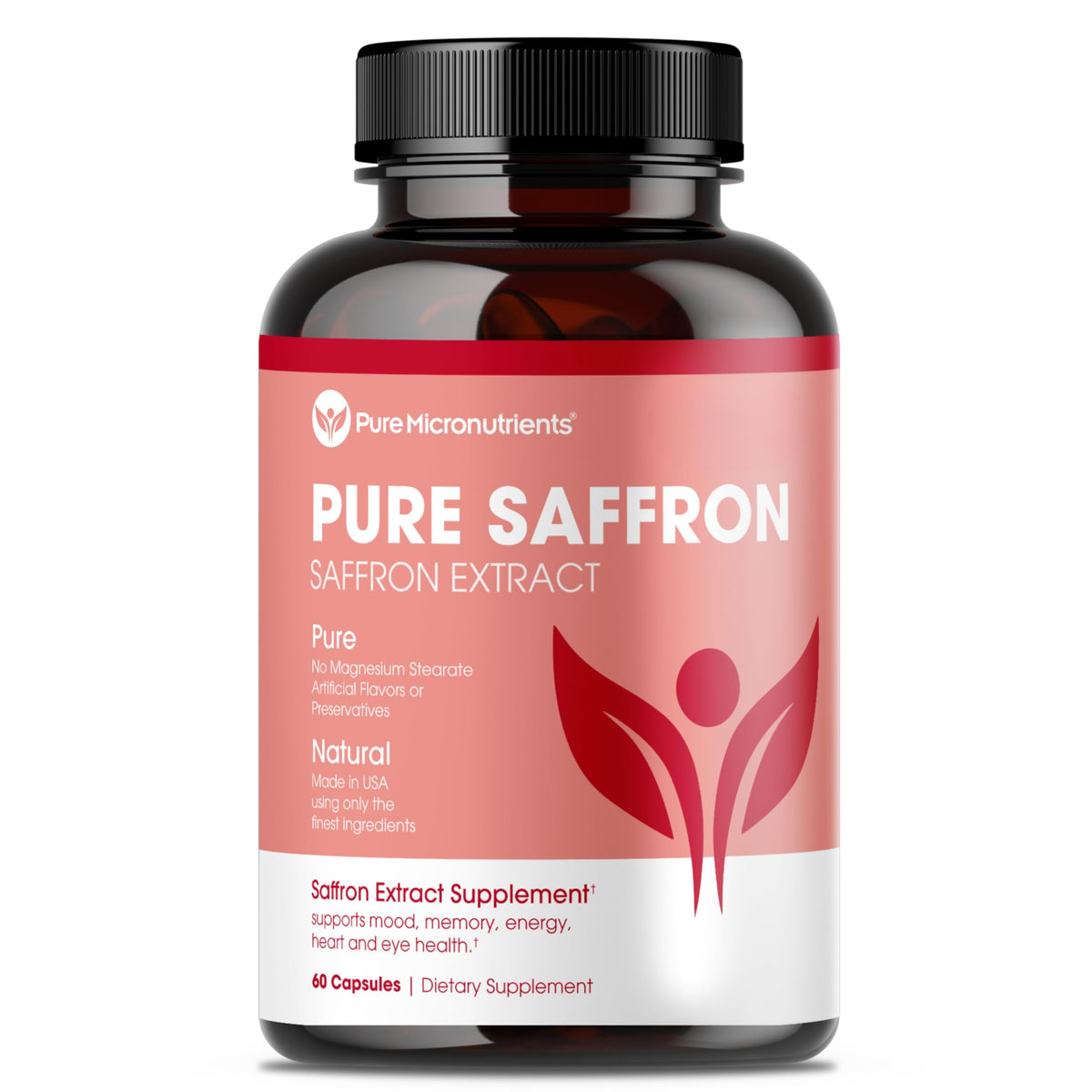Saffron Supplements - 100% Pure Saffron Extract Capsules - Boost Energy & Mood, Support Eye & Heart Health - OmniHealth US