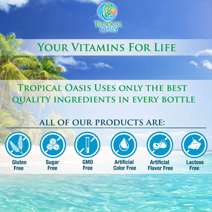 Mega Premium Liquid Multivitamin | Natural Immune Support Vitamin w/ 1333% Vitamin C, 200% D3, Zinc + 20 Vitamins, 70 Minerals, & 21 Amino Acids | Sugar Free - OmniHealth US