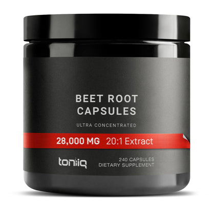 28,000mg 20x Concentrated Extract Beet Root Capsules - Natural Nitric Oxide Booster 