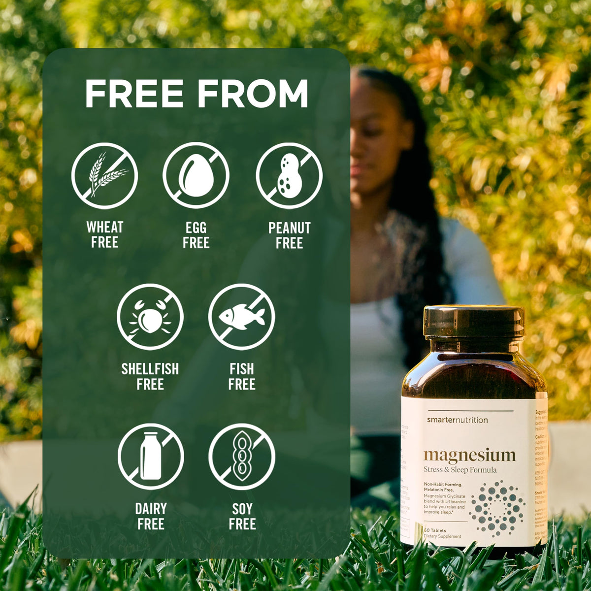 Smarter Nutrition Magnesium Complex - Chelated Magnesium Glycinate with Citrate, Malate and L-Theanine for Sleep, Muscle Relaxation and Stress Support - OmniHealth US