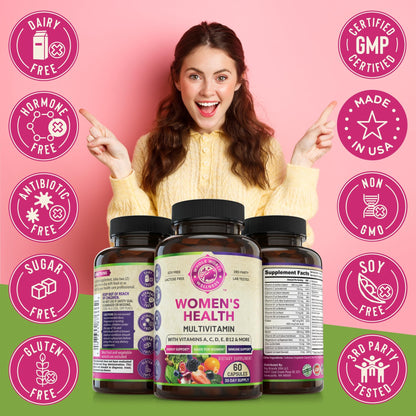 Womens Daily Multivitamins & Multimineral Supplement for Energy, Mood, Focus, Hair WHOLE WORLD WELLNESSBuy Supplements Australia