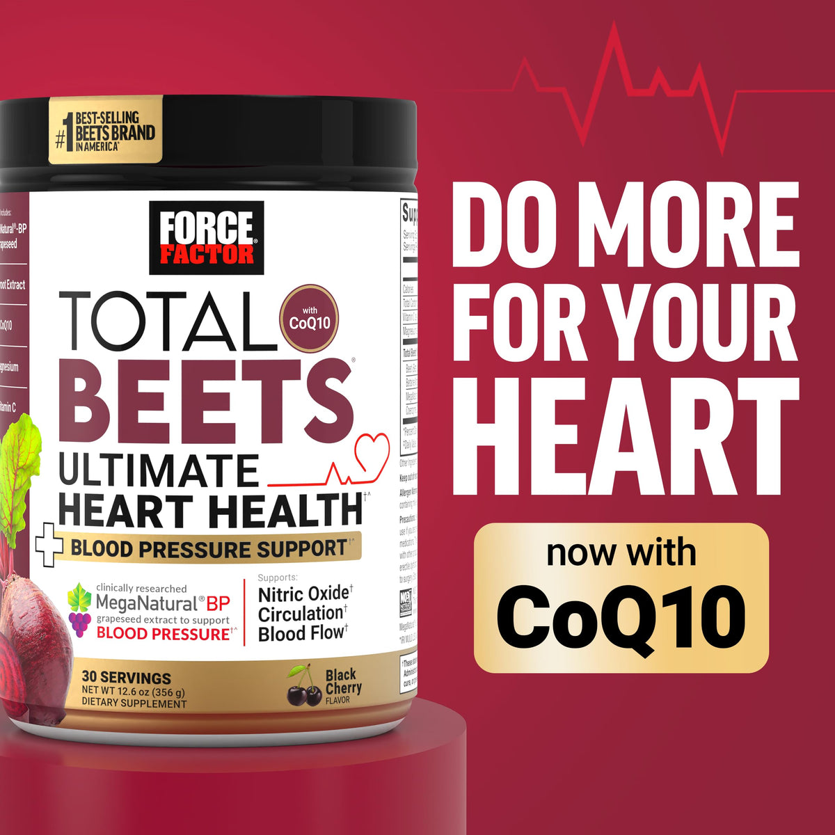 Force Factor Total Beets Drink Mix Superfood Powder with Nitrates to Support Circulation, Blood Flow, Nitric Oxide, Energy, Endurance, and Stamina - OmniHealth US
