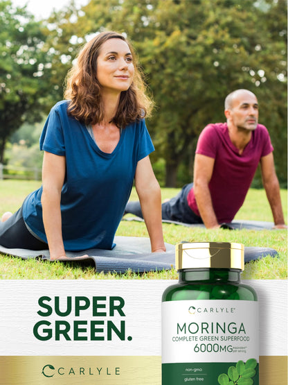 Carlyle Moringa Oleifera Supplement | 180 Capsules | Complete Green Superfood for Women and Men | Non-GMO and Gluten Free - OmniHealth US